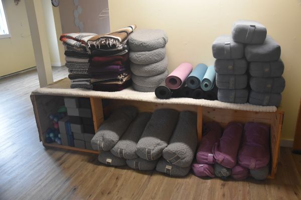 picture of yoga props section